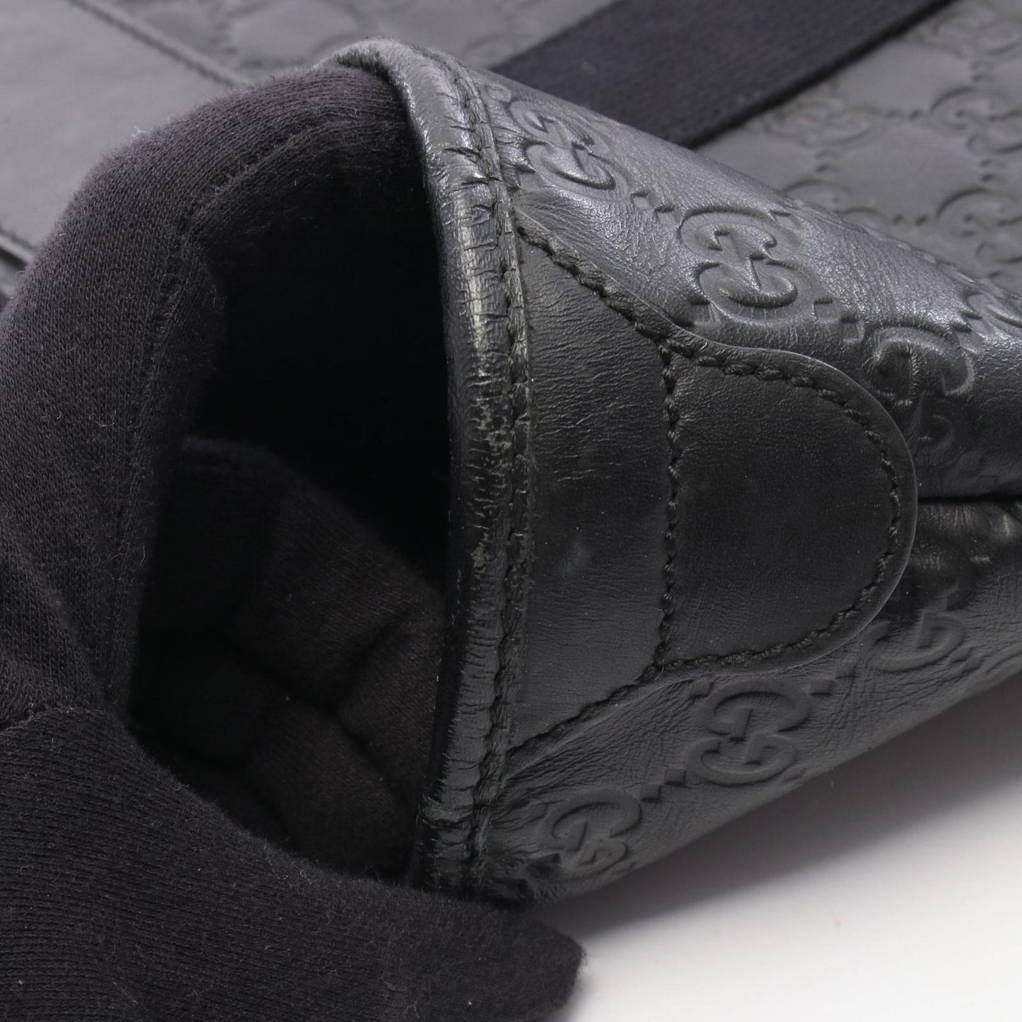 Gucci Tote Guccissima Sherry Line Black Leather — view 8