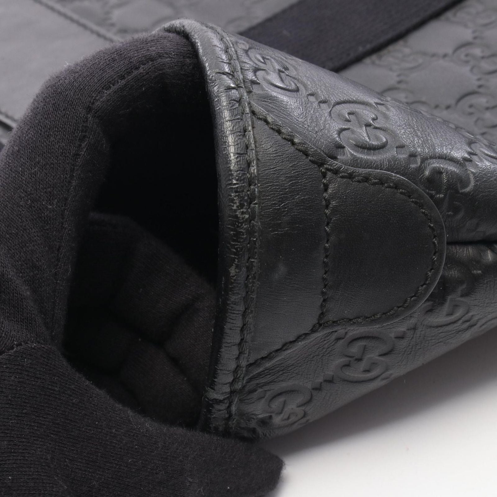 Gucci Tote Guccissima Sherry Line Black Leather — view 8