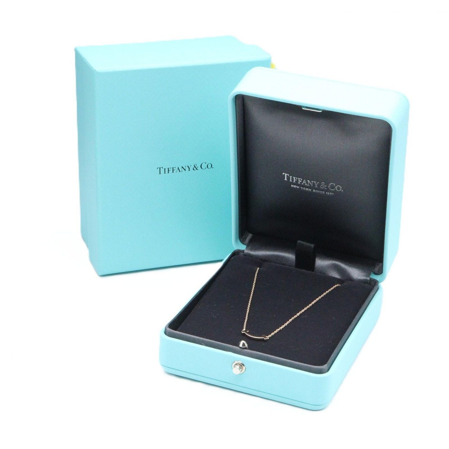 Tiffany & Co Necklace T Smile Mini 40.5 45 cm 18k Pink Gold — view 5