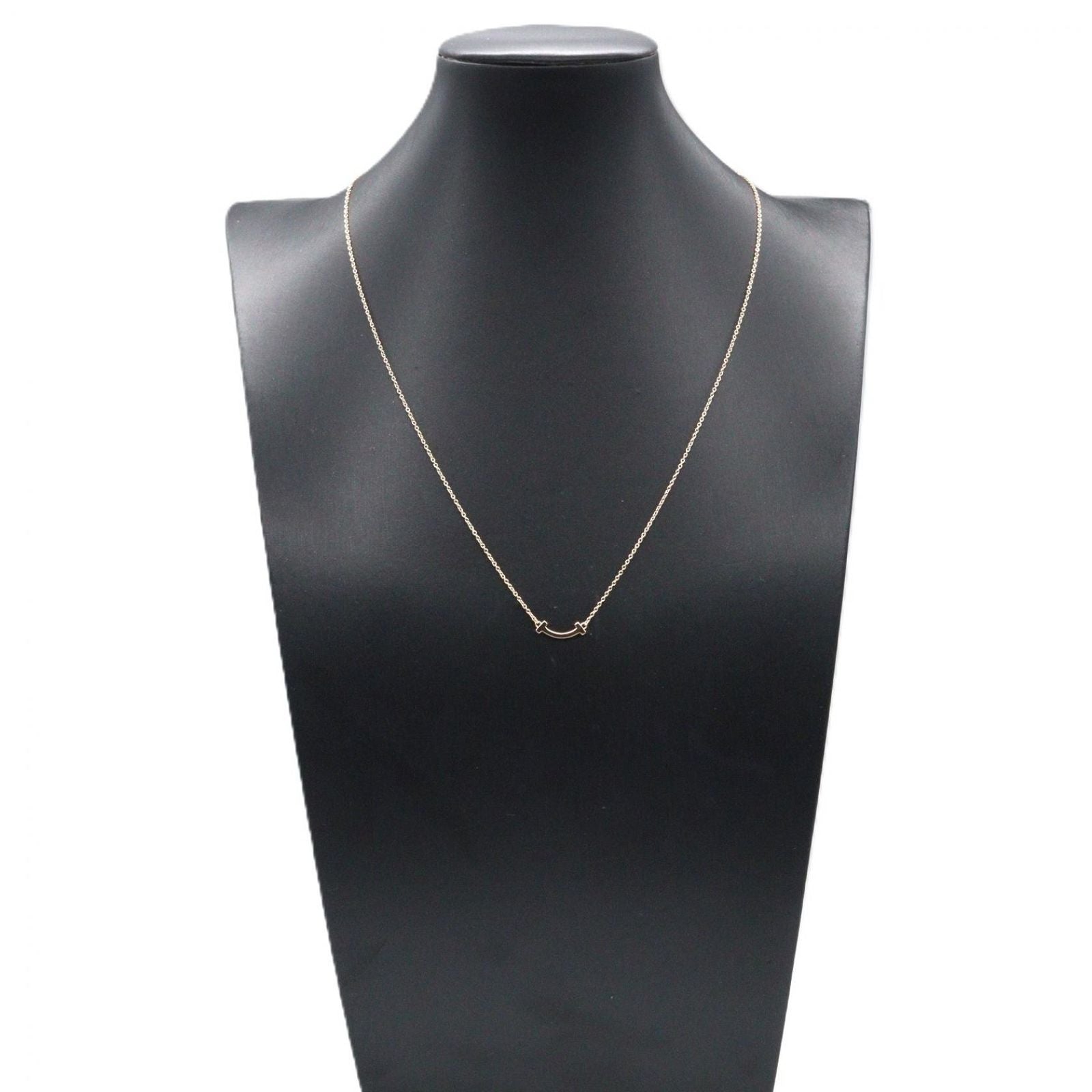 Tiffany & Co Necklace T Smile Mini 40.5 45 cm 18k Pink Gold — view 6
