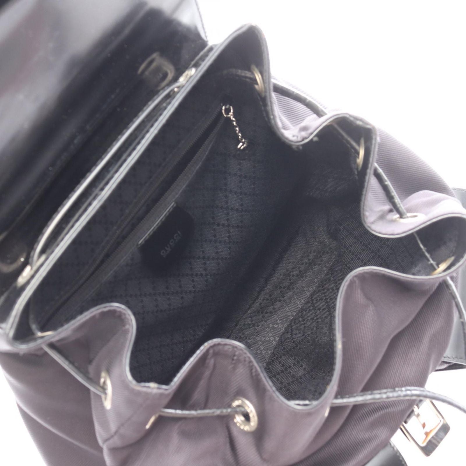 Gucci Backpack Bamboo 003 5 Black Nylon Enamel — view 3