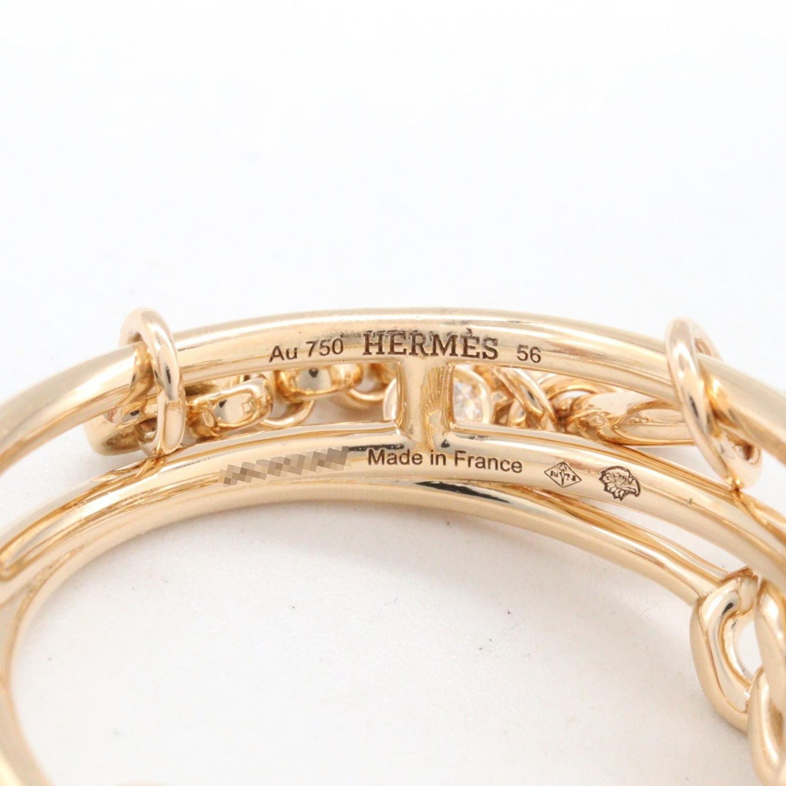 Hermes Ring Mix & 56 18k Pink Gold — view 3