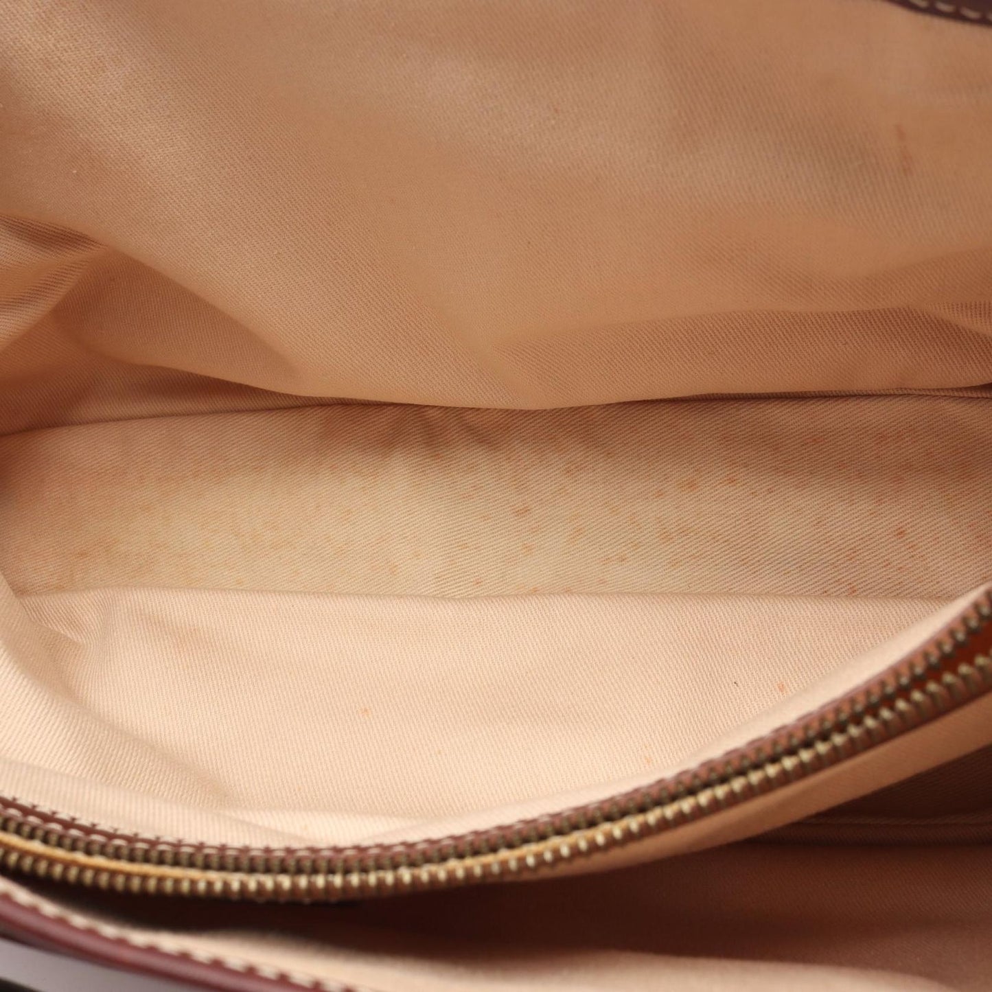 Celine Handbag Boogie Bag Beige Bordeaux Canvas Leather — view 5