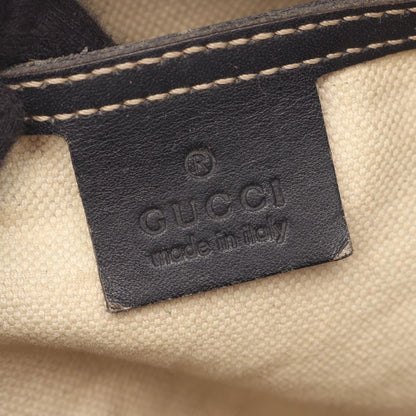 Gucci Shoulder Bag GG Supreme Beige Navy Canvas Leather — view 4