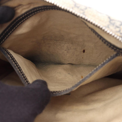 Gucci Shoulder Bag GG Supreme Beige Navy Canvas Leather — view 5