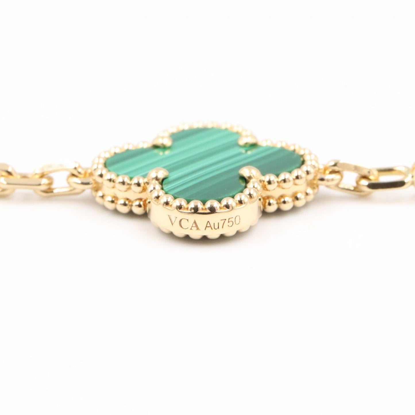 Van Cleef & Arpels Bracelet Vintage Alhambra Malachite 17.5 cm 18k — view 4