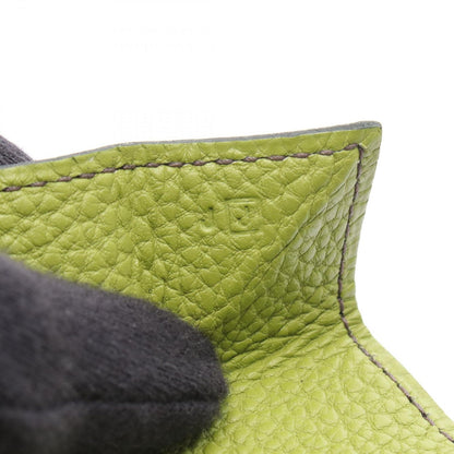 Hermes Coin Case Levain Quatre Anis Green Leather le Van — view 5