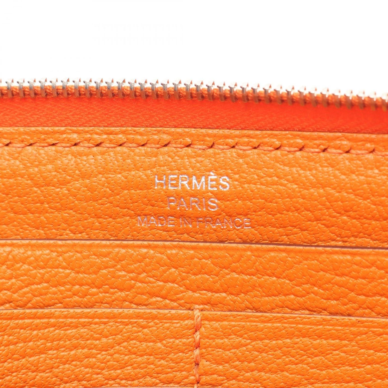 Hermes Round Wallet Azap Long Silk in Leather Fleece — view 4
