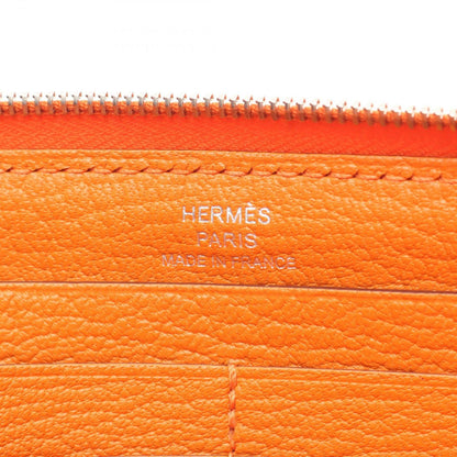 Hermes Round Wallet Azap Long Silk in Leather Fleece — view 4