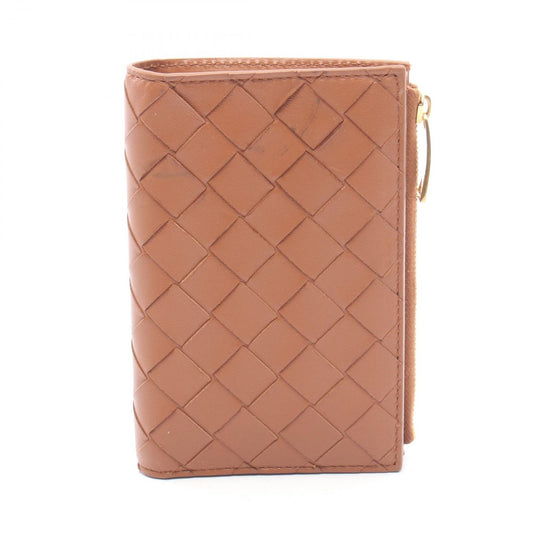 Bottega Veneta Bifold Wallet Intrecciato Camel Lambskin