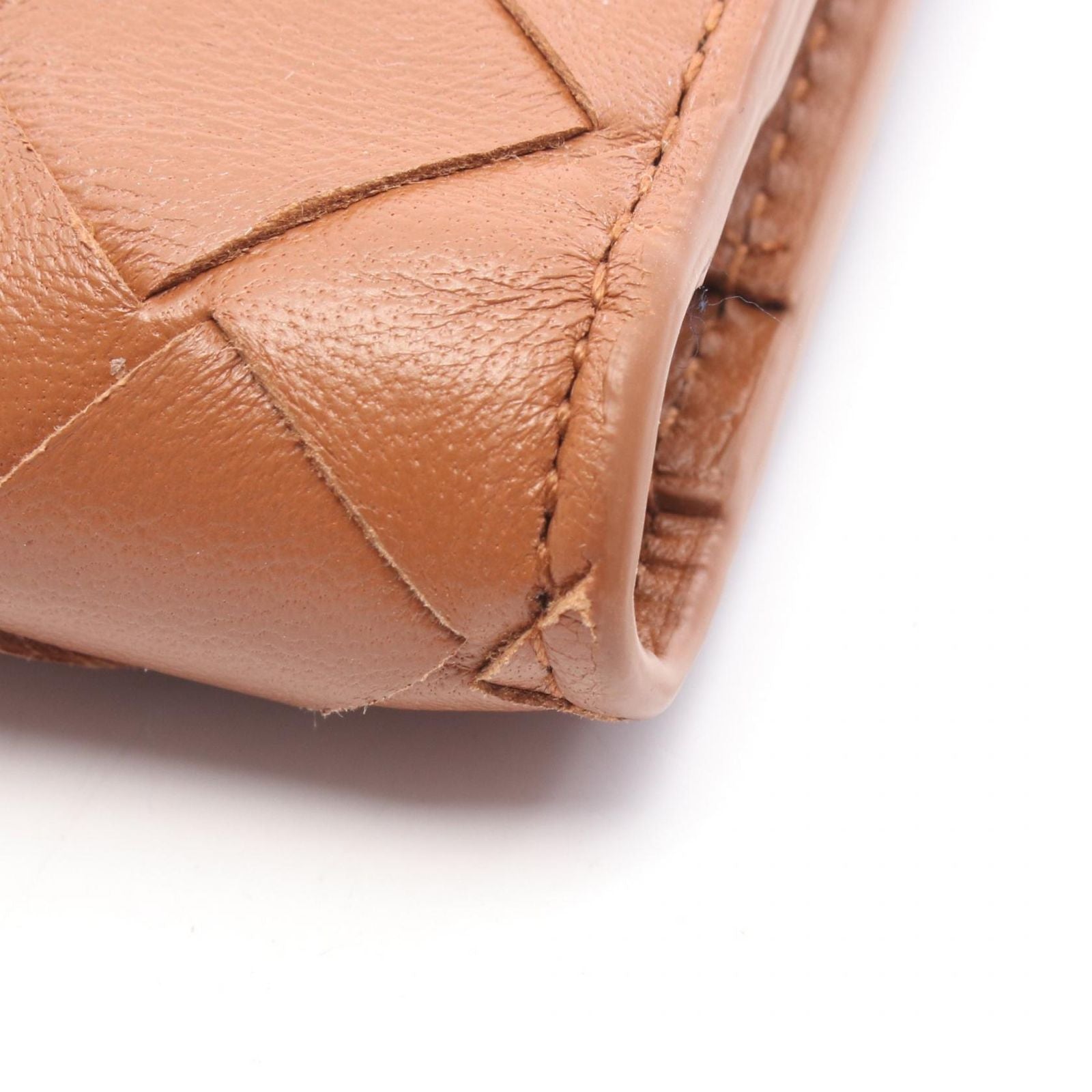 Bottega Veneta Bifold Wallet Intrecciato Camel Lambskin — view 7