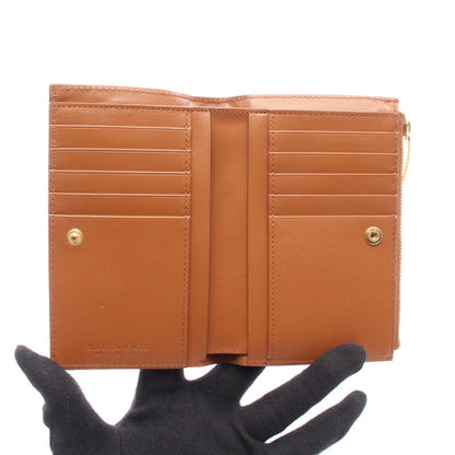 Bottega Veneta Bifold Wallet Intrecciato Camel Lambskin — view 3