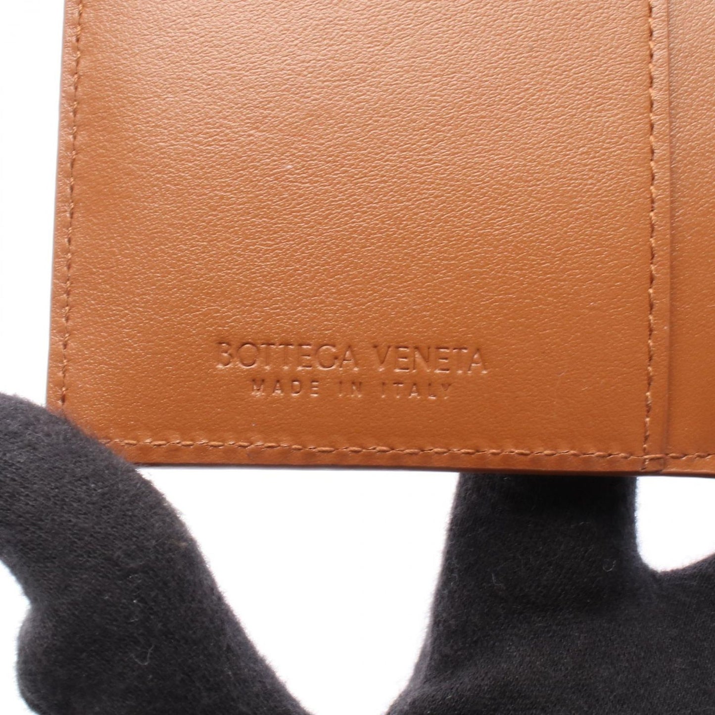 Bottega Veneta Bifold Wallet Intrecciato Camel Lambskin — view 5