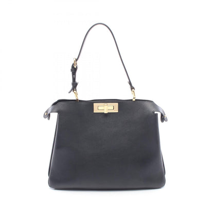 Fendi Handbag Peekaboo Soft Black Leather Medium