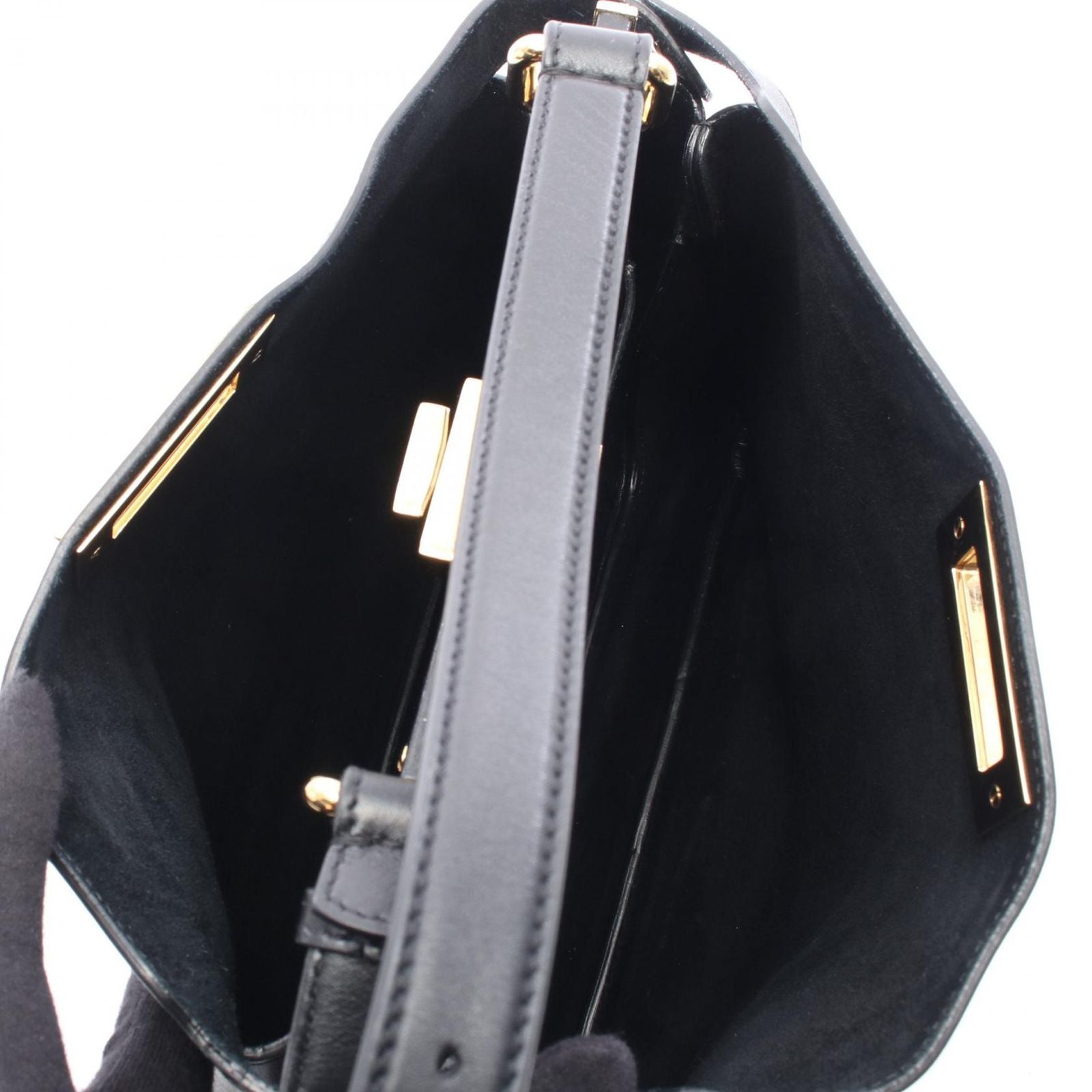 Fendi Handbag Peekaboo Soft Black Leather Medium — view 3