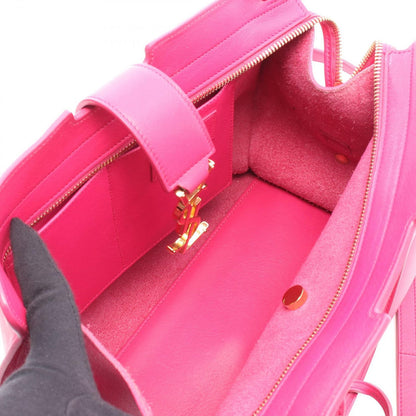 Saint Laurent Yves Handbag Baby Cabas YSL Line 2-Way Fuchsia Pink Leather — view 3