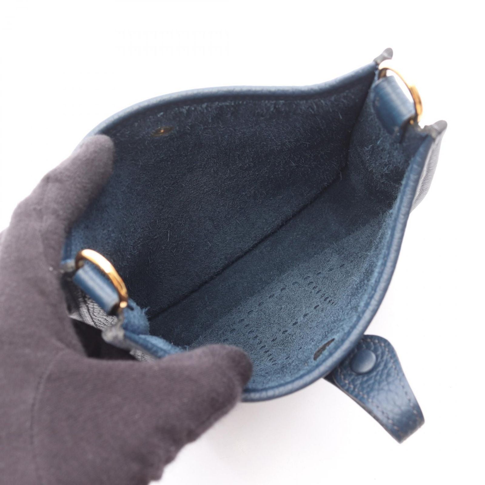 Hermes Shoulder Bag Evelynamazon TPM Blue Deplus — view 3