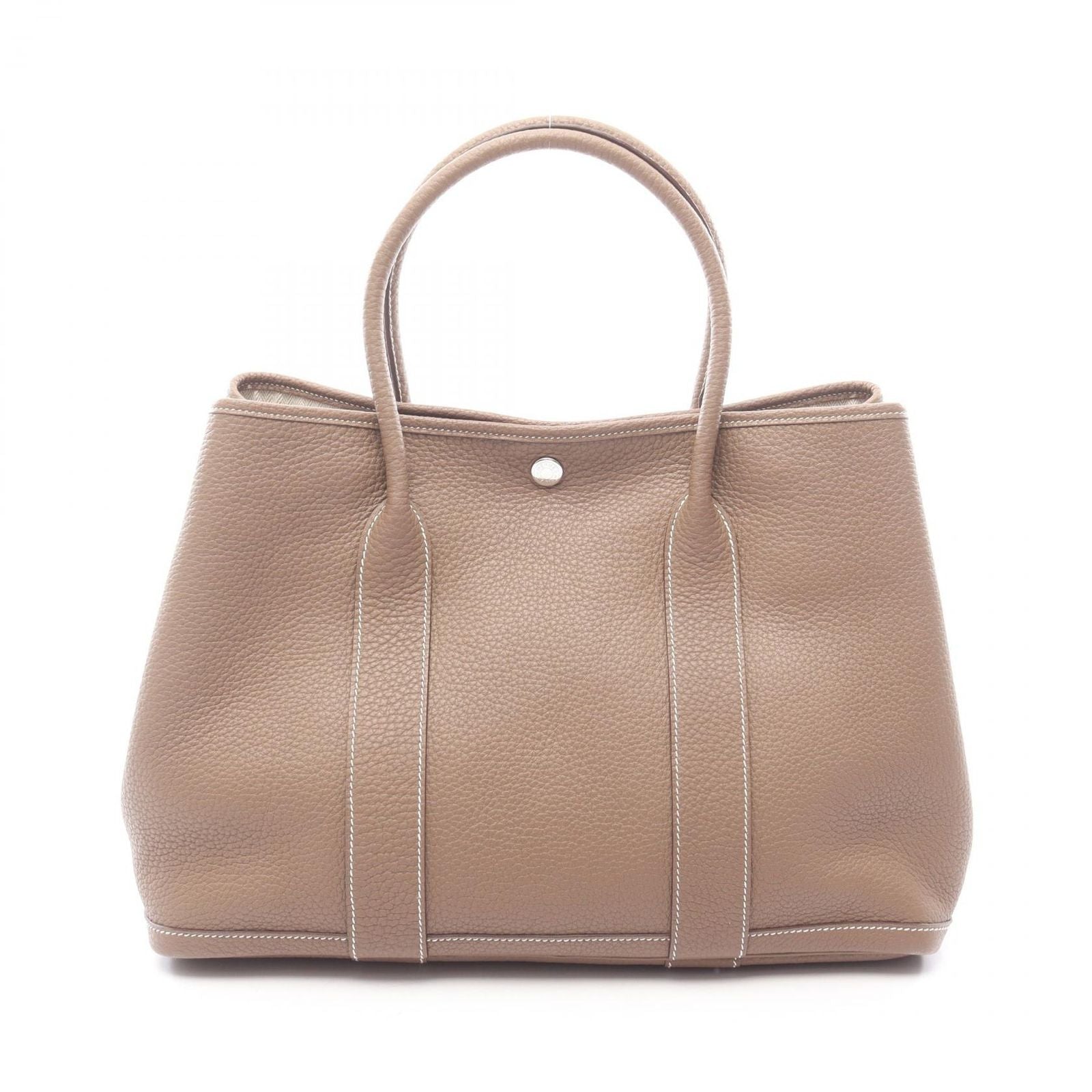 Hermes Tote Garden Party PM Etoupe Leather