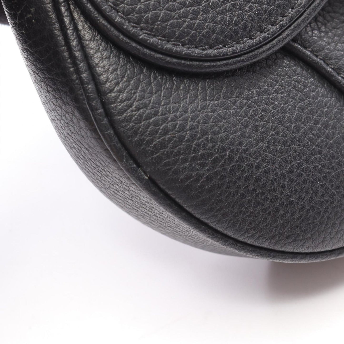 Dior Shoulder Bag Saddle Black Leather — view 6