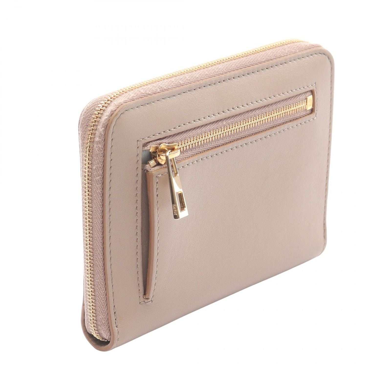 Loewe Round Wallet Knot Compact Gray Leather Zip — view 2