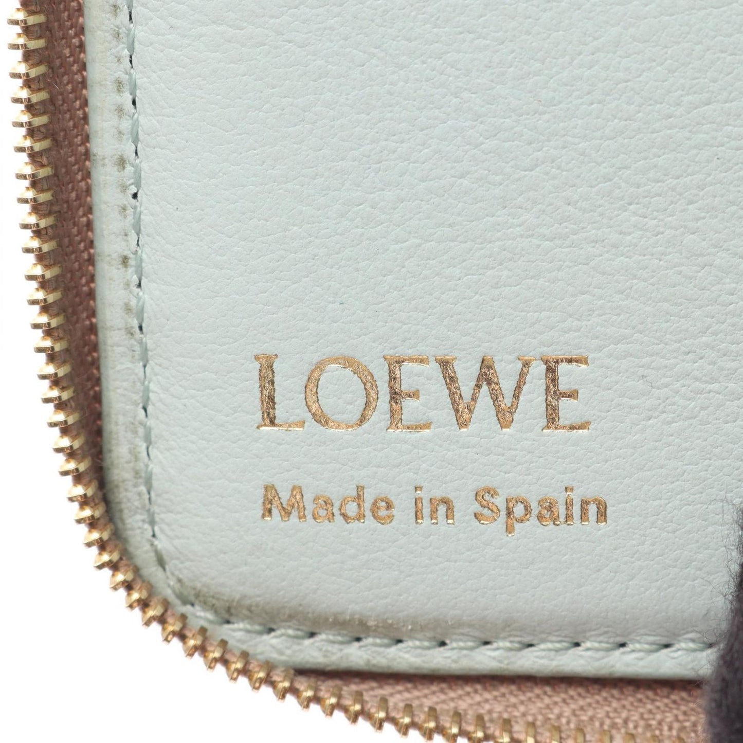 Loewe Round Wallet Knot Compact Gray Leather Zip — view 5