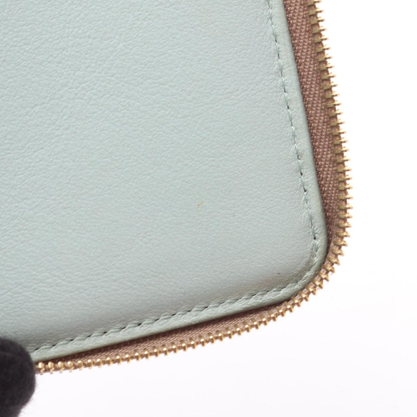 Loewe Round Wallet Knot Compact Gray Leather Zip — view 8