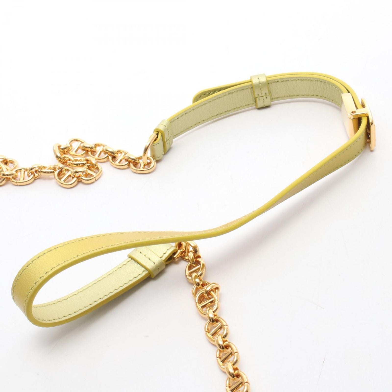 Dior Shoulder Bag Caro Micro Gold Leather Chain — view 5