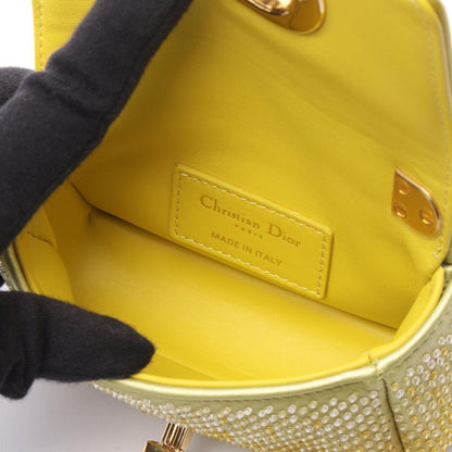 Dior Shoulder Bag Caro Micro Gold Leather Chain — view 3