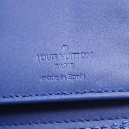 Louis Vuitton Round Wallet Zippy Vertical Monogram Taurillon Blue Leather — view 4