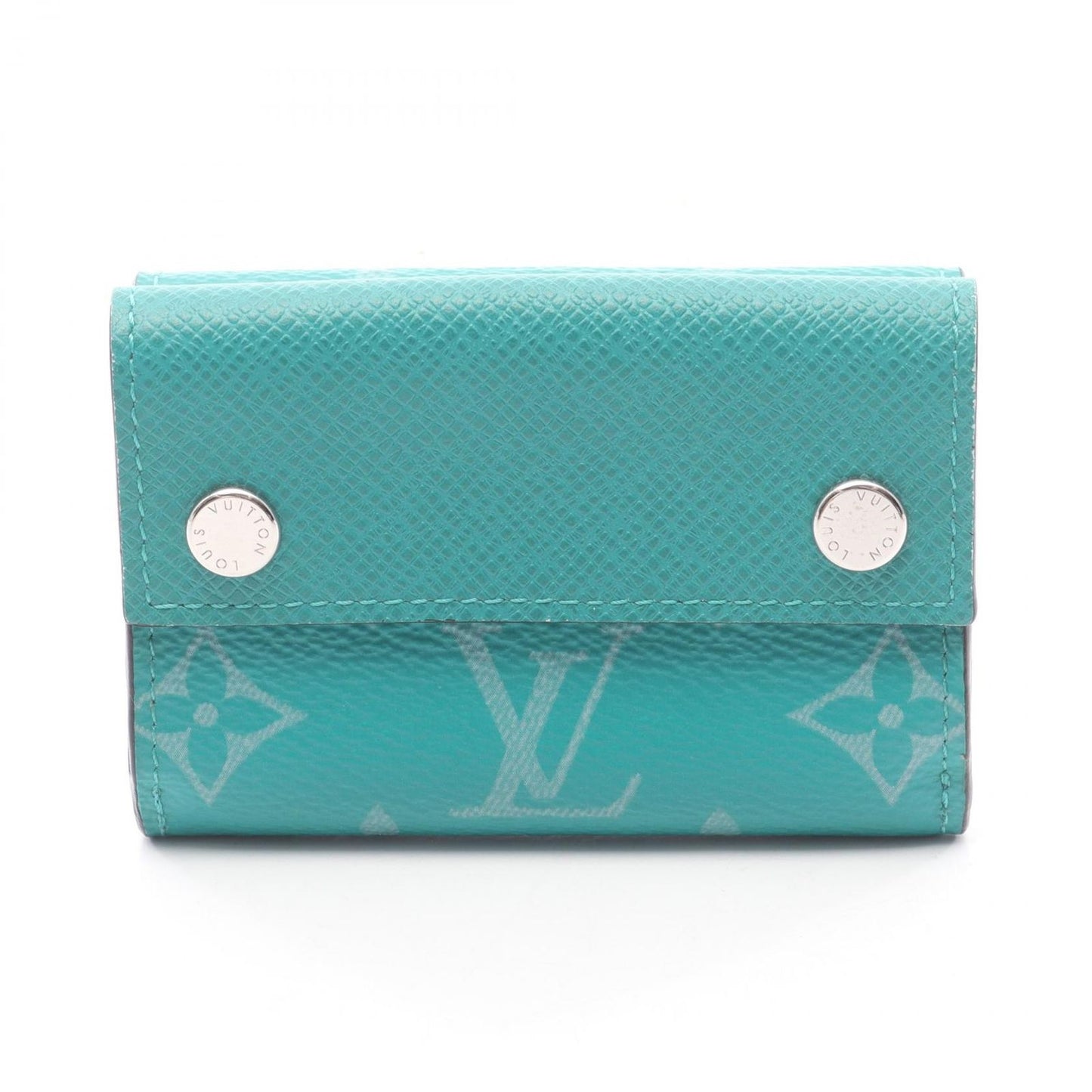 Louis Vuitton Trifold Wallet Discovery Compact Vert Leather