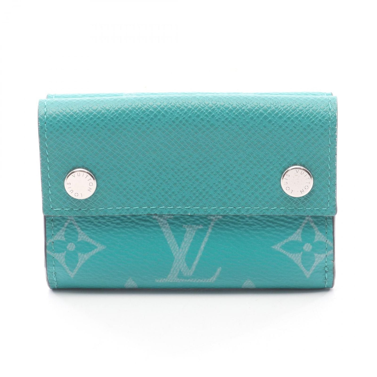 Louis Vuitton Trifold Wallet Discovery Compact Vert Leather