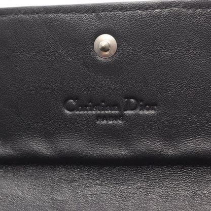 Dior Bifold Wallet Cannage Black Leather Zip — view 4