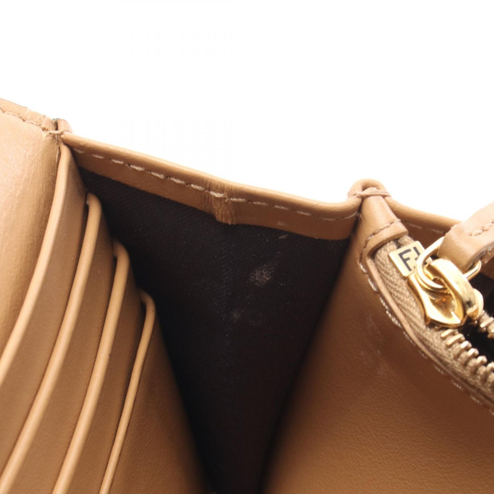 Fendi Bifold Wallet FF Diamond Brown Leather FF Continental — view 5