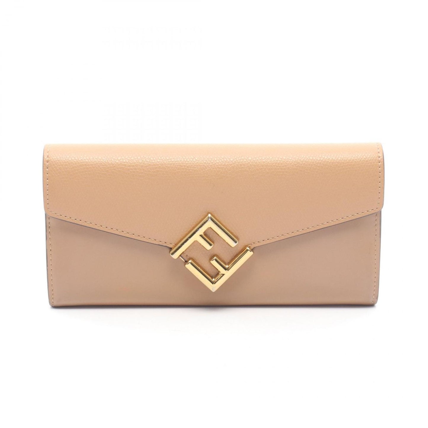 Fendi Bifold Wallet FF Diamond Brown Leather FF Continental