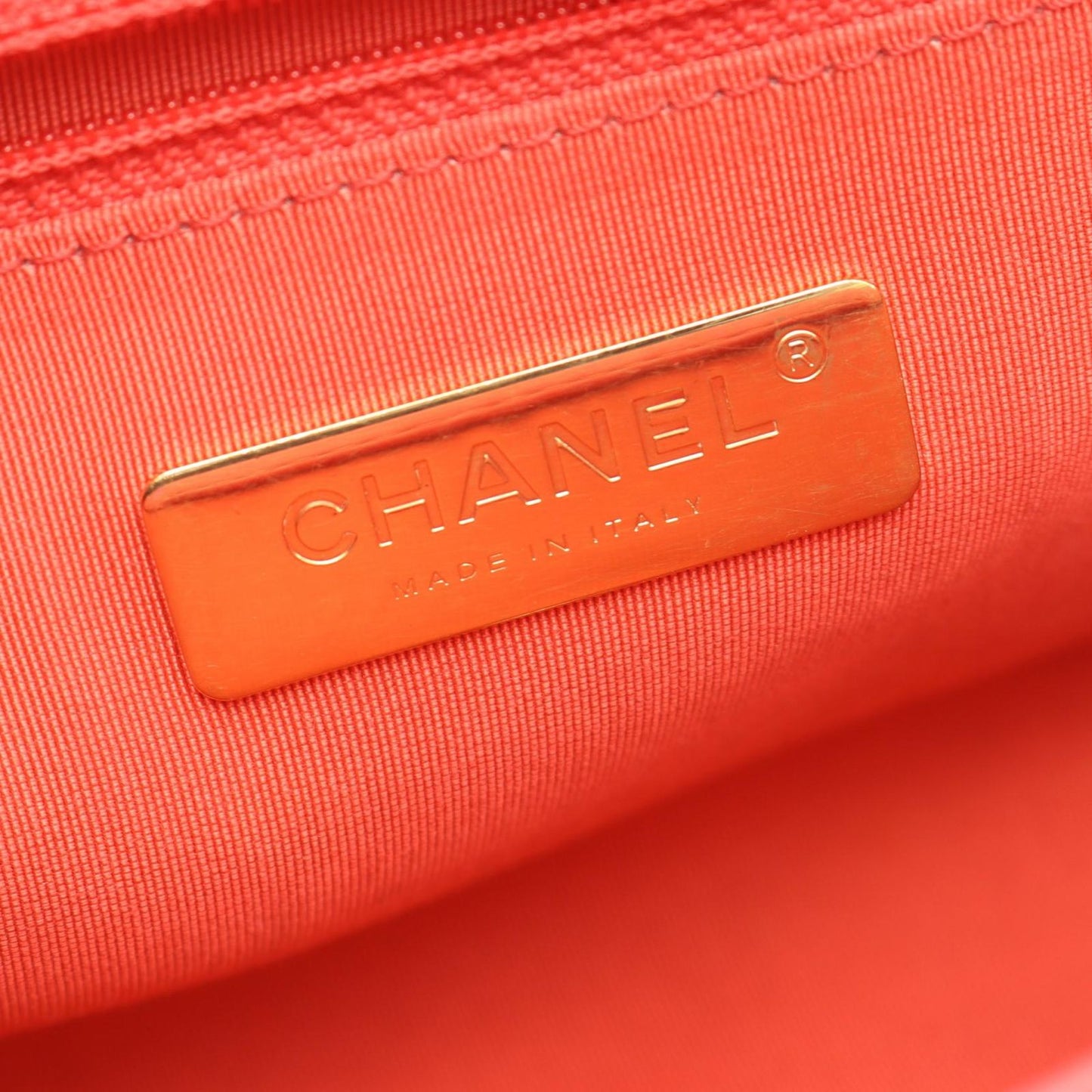 Chanel Shoulder Bag Quilted Red Pink Lambskin Bicolor Chain — view 4