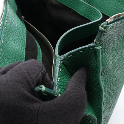 Fendi Business Selleria Green Leather Tote — view 5