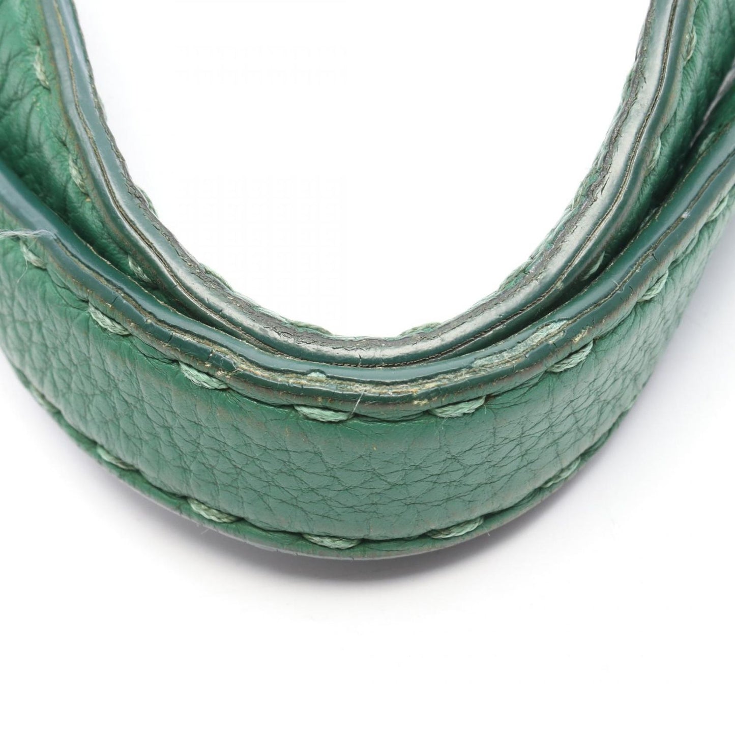 Fendi Business Selleria Green Leather Tote — view 6