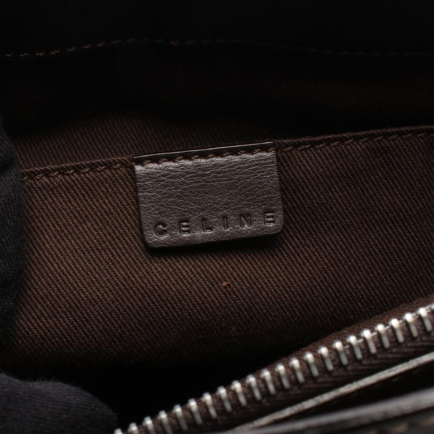 Celine Handbag Boogie Bag Dark Brown Leather — view 4