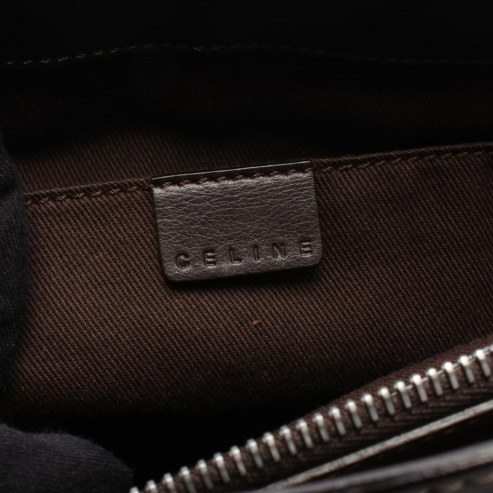 Celine Handbag Boogie Bag Dark Brown Leather — view 4