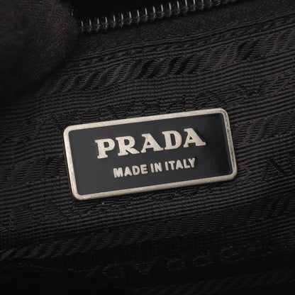 Prada Shoulder Bag Viaggio Black Nylon Saffiano Leather Triangle Logo Messenger — view 4
