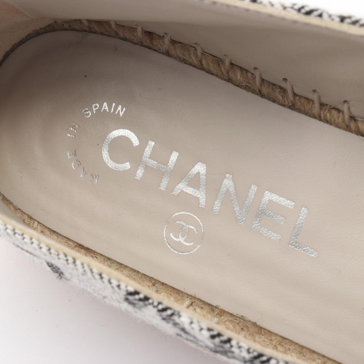 Chanel CC Logo Espadrille Slip on Canvas — view 5