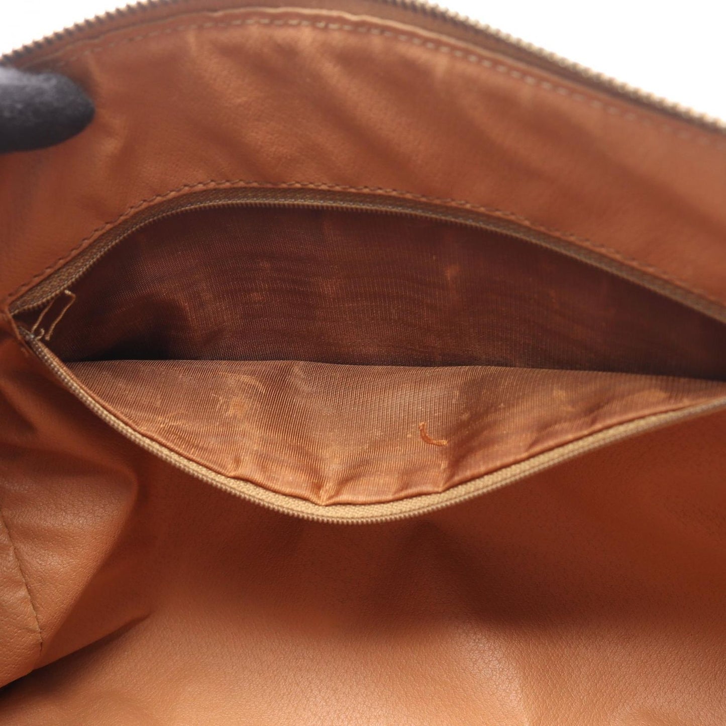 Celine Handbag Macadam Beige Brown Canvas Leather Mini Boston — view 5