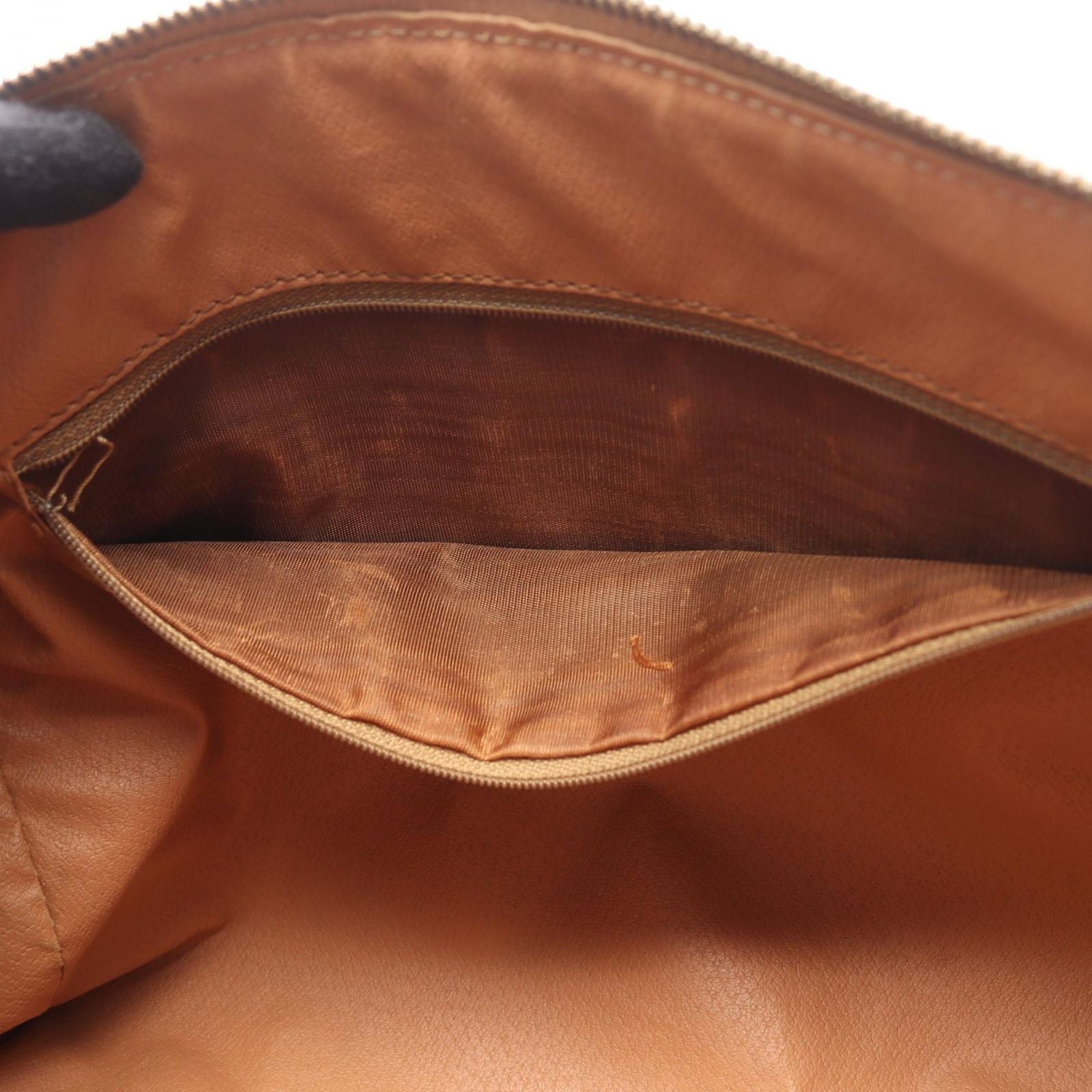 Celine Handbag Macadam Beige Brown Canvas Leather Mini Boston — view 5