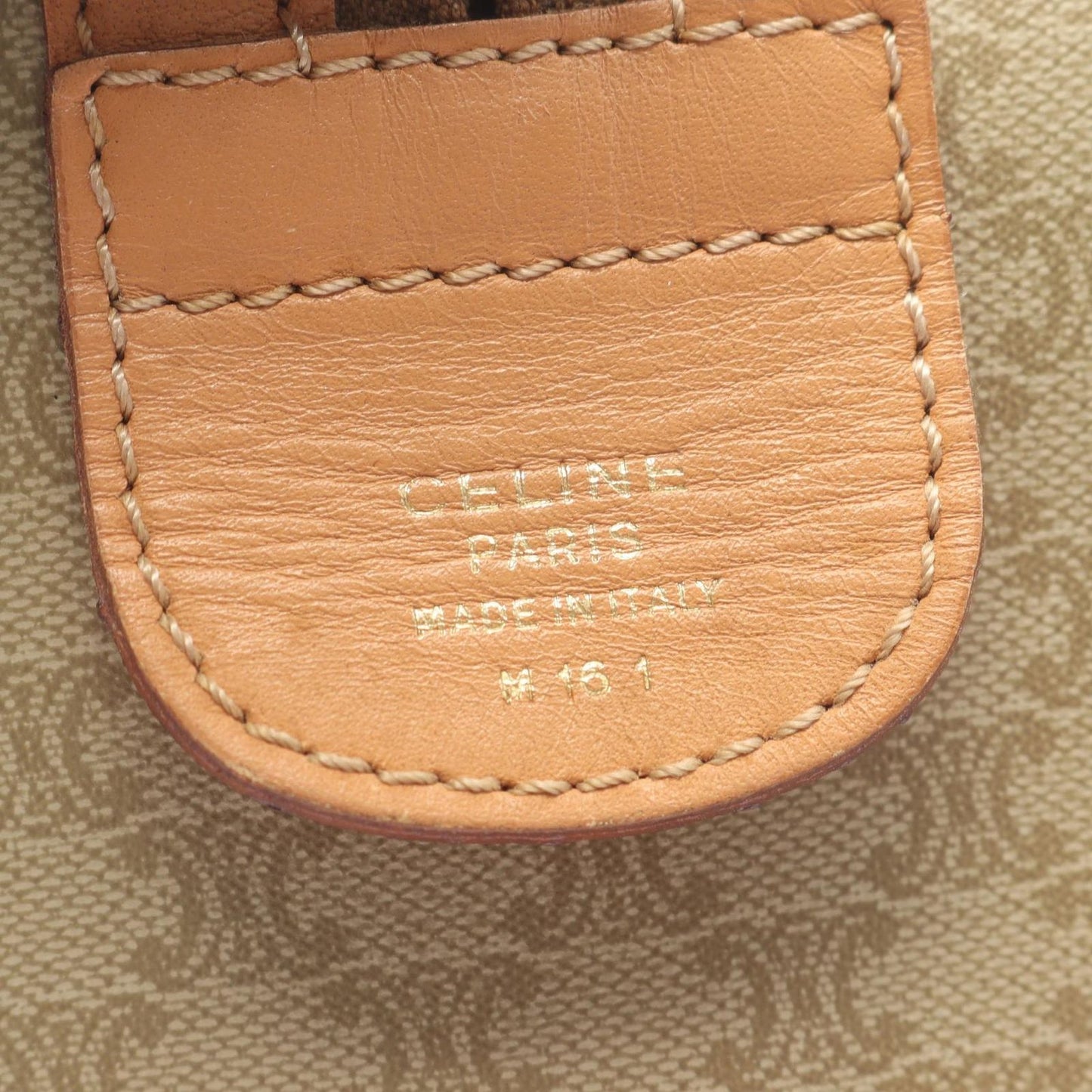 Celine Handbag Macadam Beige Brown Canvas Leather Mini Boston — view 4