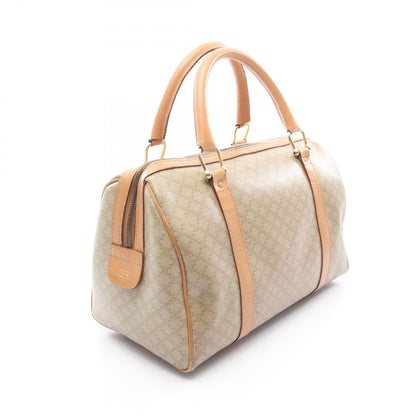 Celine Handbag Macadam Beige Brown Canvas Leather Mini Boston — view 2