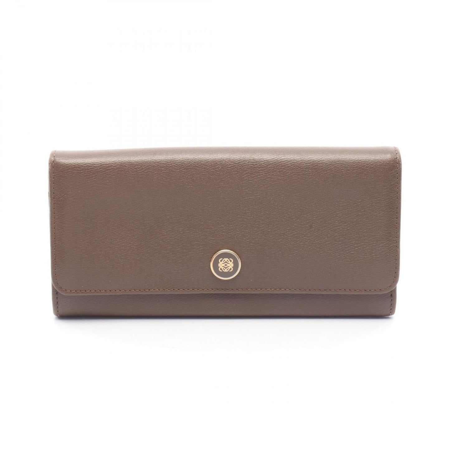 Loewe Bifold Wallet Anagram Brown Leather Zip