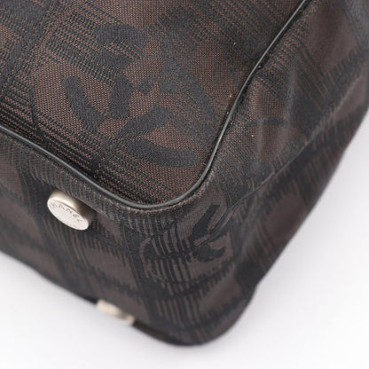 Chanel Tote New Travel Line PM Dark Brown Black Leather New PM — view 8