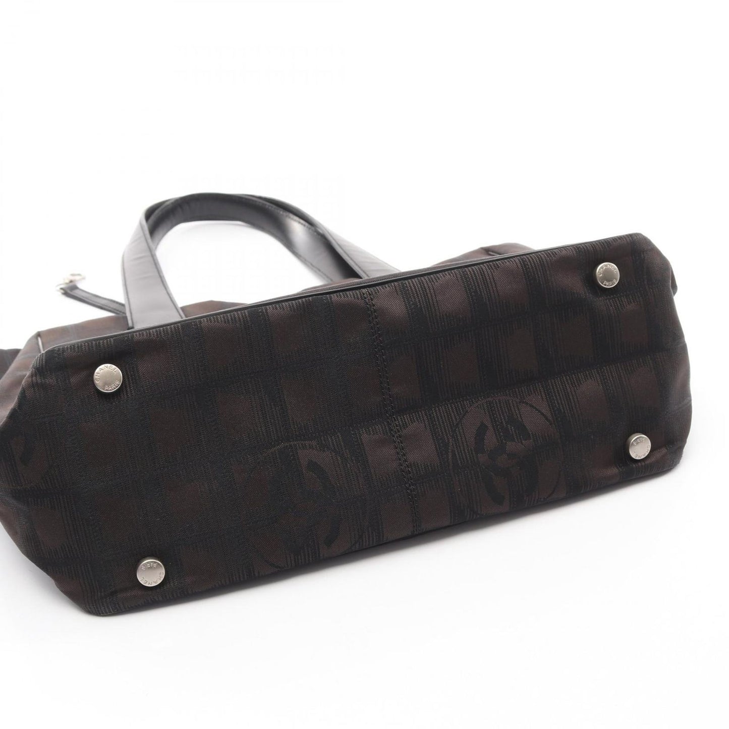 Chanel Tote New Travel Line PM Dark Brown Black Leather New PM — view 6