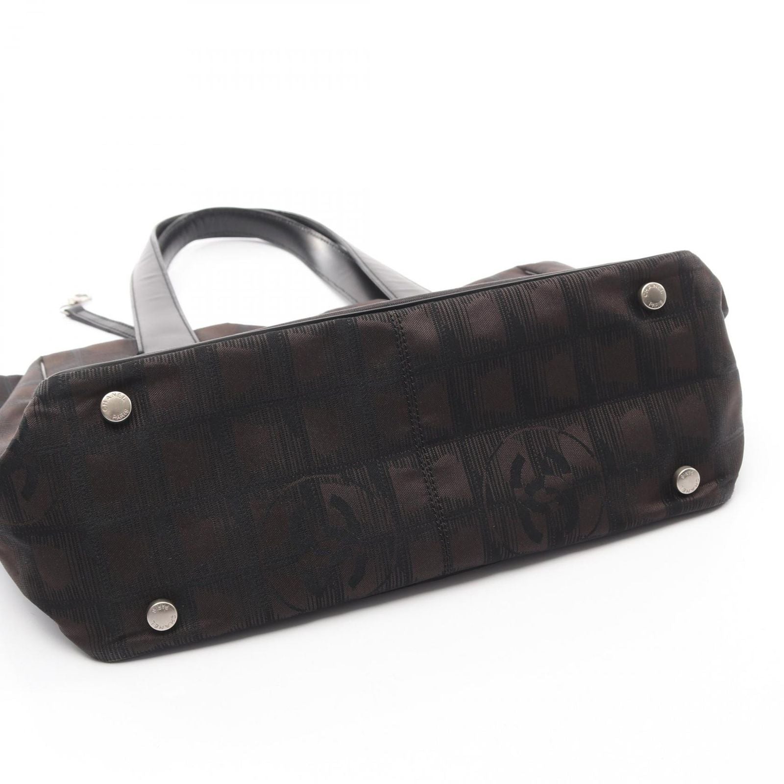 Chanel Tote New Travel Line PM Dark Brown Black Leather New PM — view 6