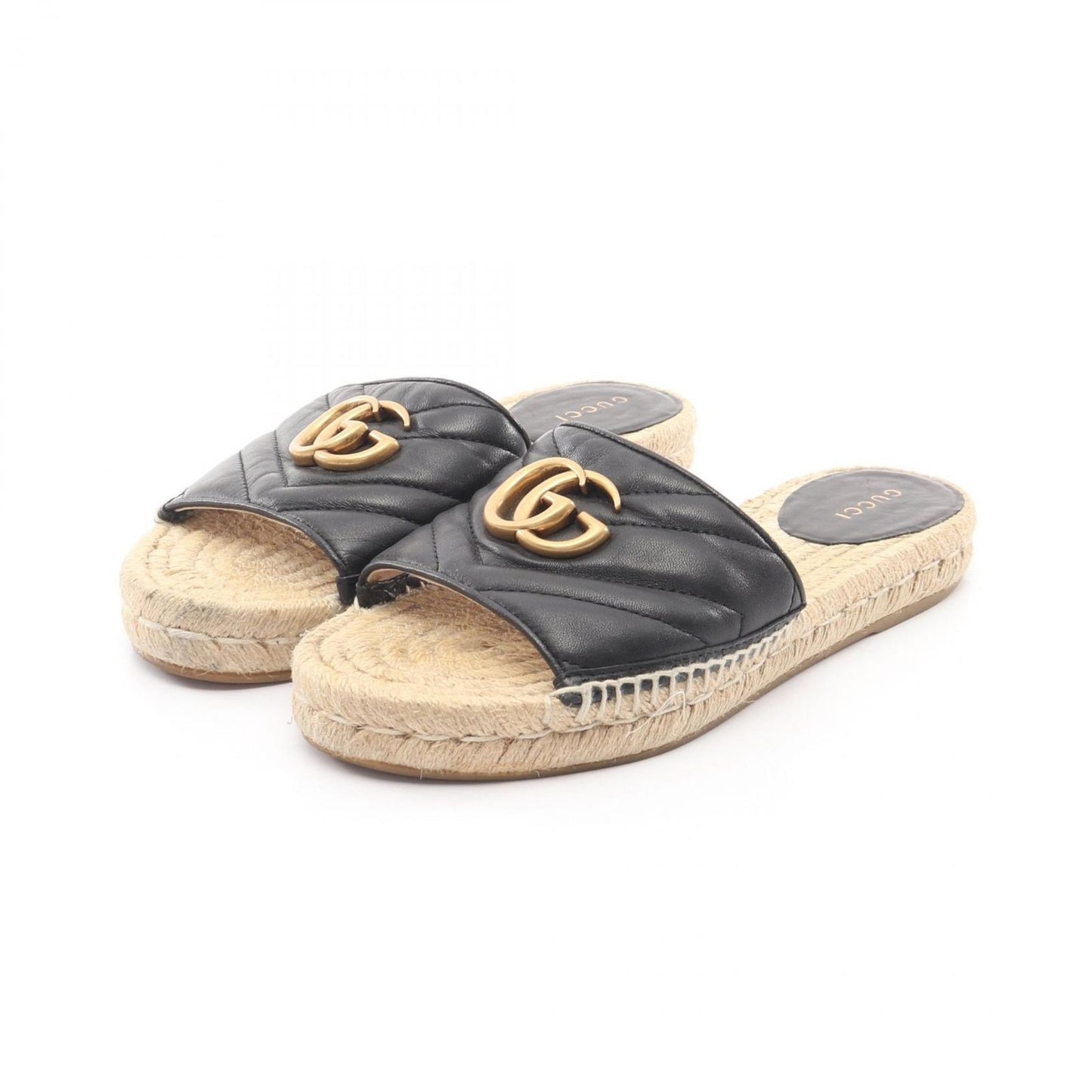 Gucci Sandals GG Marmont Espadrille Leather